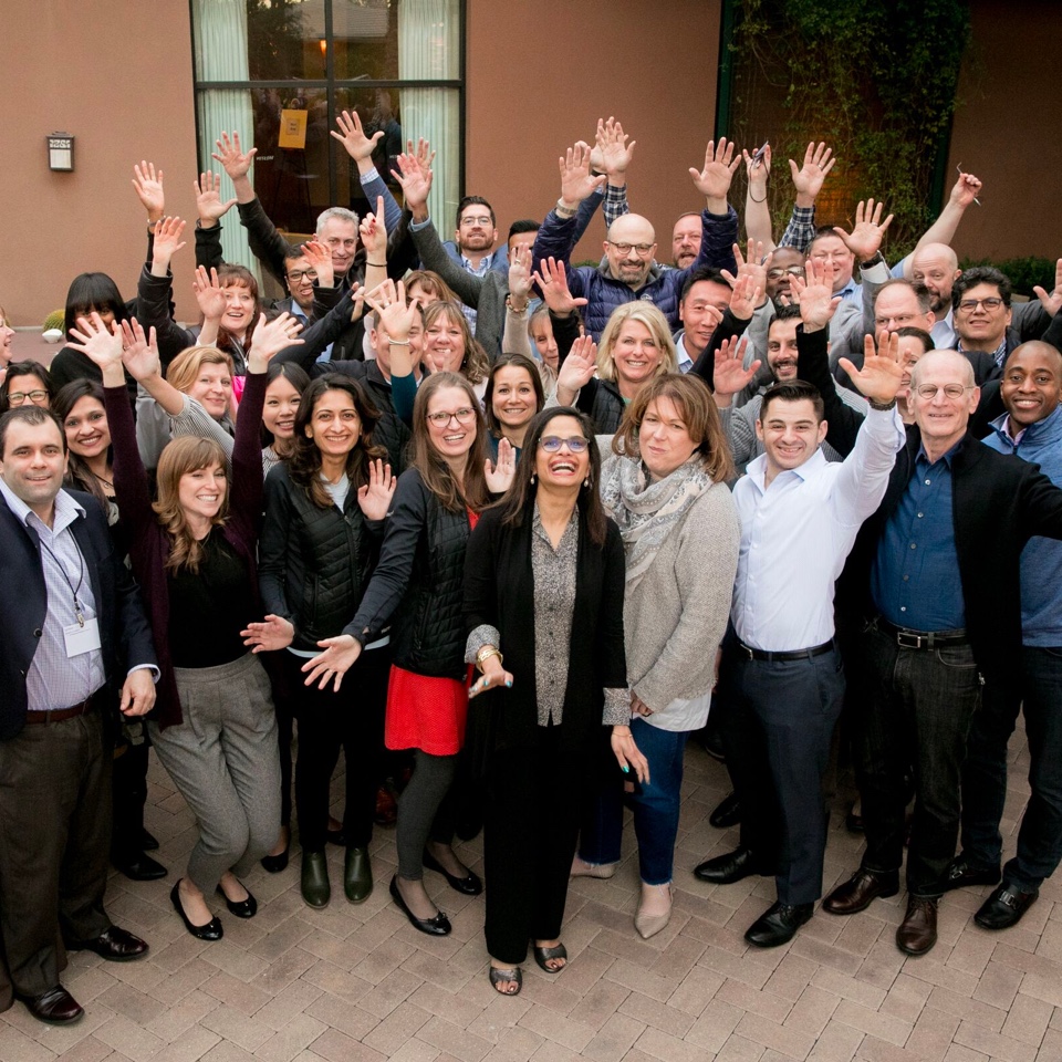 people waving