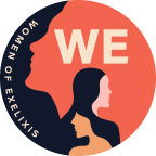 Logo of employee resource group - WE: Women at Exelixis