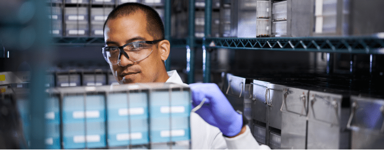 Scientist at work in lab